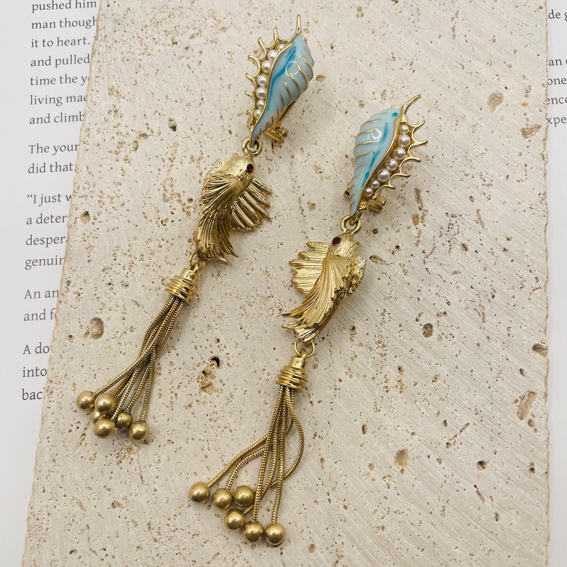 JI JOYA VENTA AL POR MAYOR,Serie Océano, Collar de Gotas de Aceite Hecho a Mano