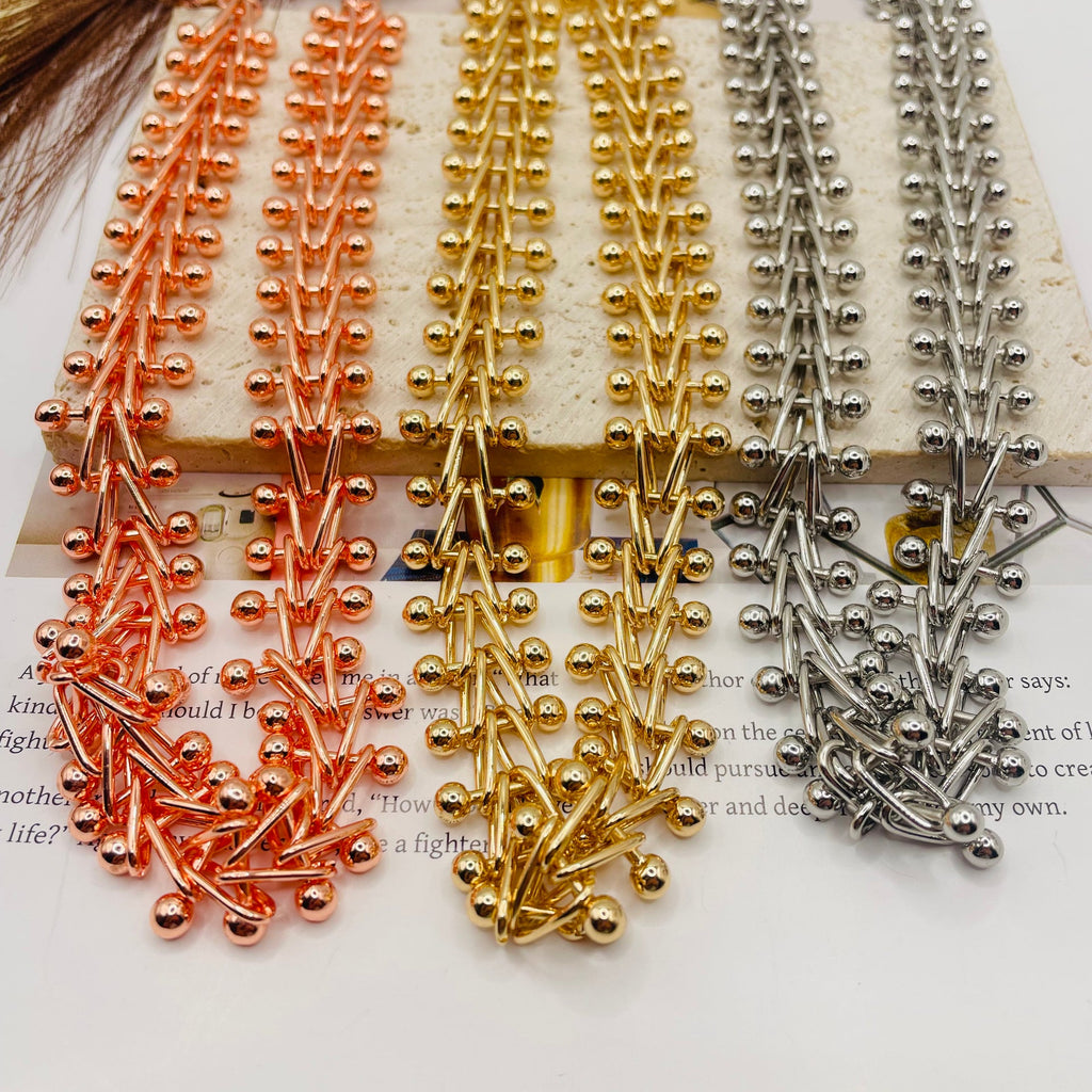 JI JOYA VENTA AL POR MAYOR,Collar de cadena trenzada, 3 colores disponibles.