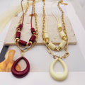 JI JOYA VENTA AL POR MAYOR,Collar de doble capa moderno y sencillo.