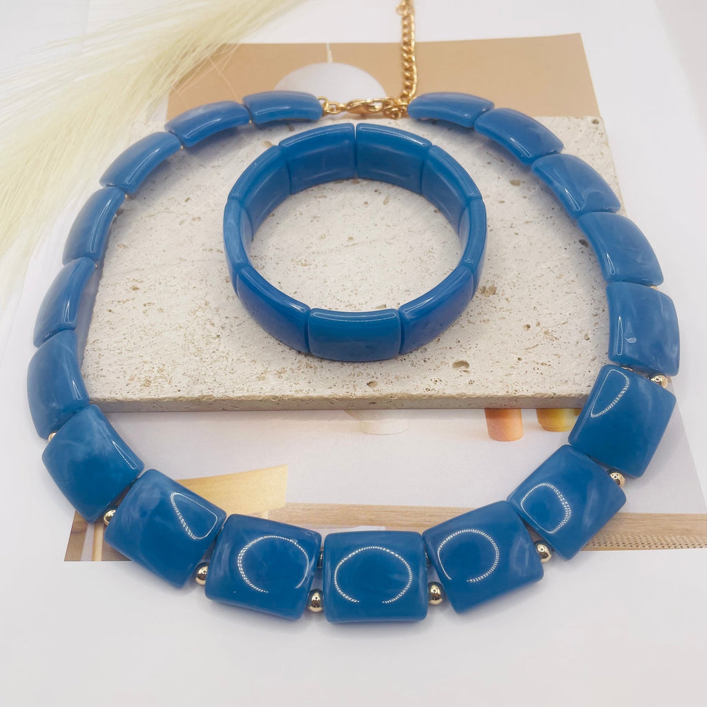 JI JOYA VENTA AL POR MAYOR,Collares y pulseras de moda cuadrados