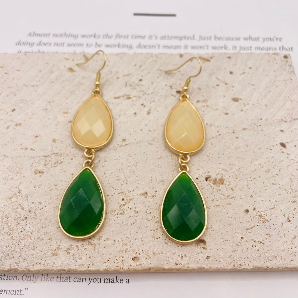 JI JOYA VENTA AL POR MAYOR,Un conjunto de collar y pendientes sencillo y elegante, ¡perfecto para festivales, bodas y fiestas!