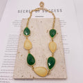 JI JOYA VENTA AL POR MAYOR,Un conjunto de collar y pendientes sencillo y elegante, ¡perfecto para festivales, bodas y fiestas!