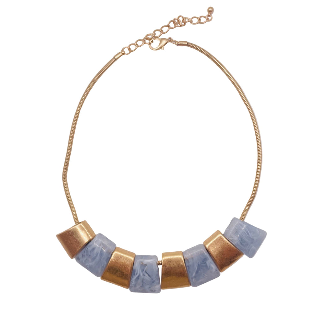 JI JOYA VENTA AL POR MAYOR,¡La colisión del metal y el plástico! Collar sencillo.