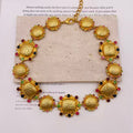 JI JOYA VENTA AL POR MAYOR,Conjunto de girasol, collar, pulsera y pendientes.
