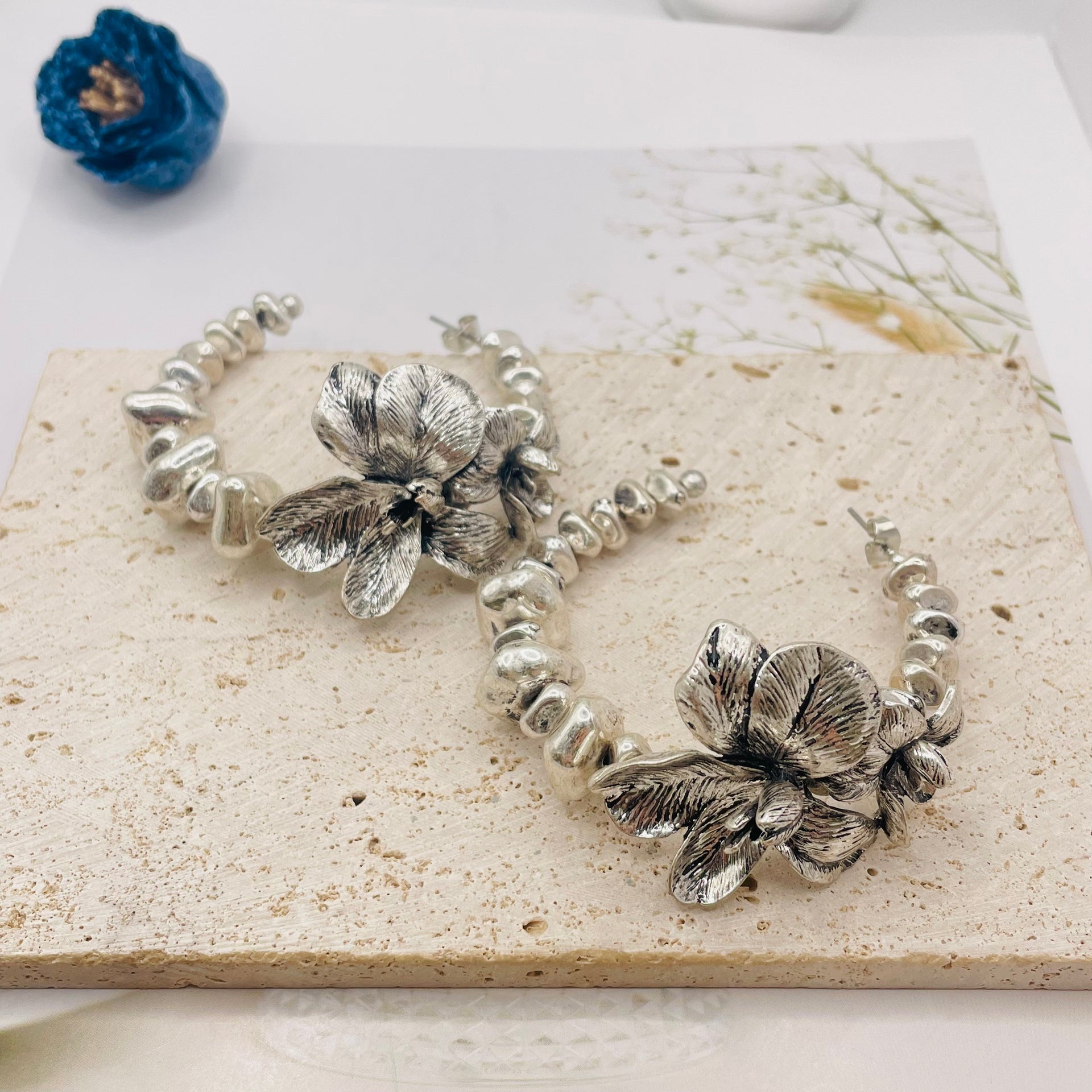JI JOYA VENTA AL POR MAYOR,Collar y pendientes Daisy Totem Series