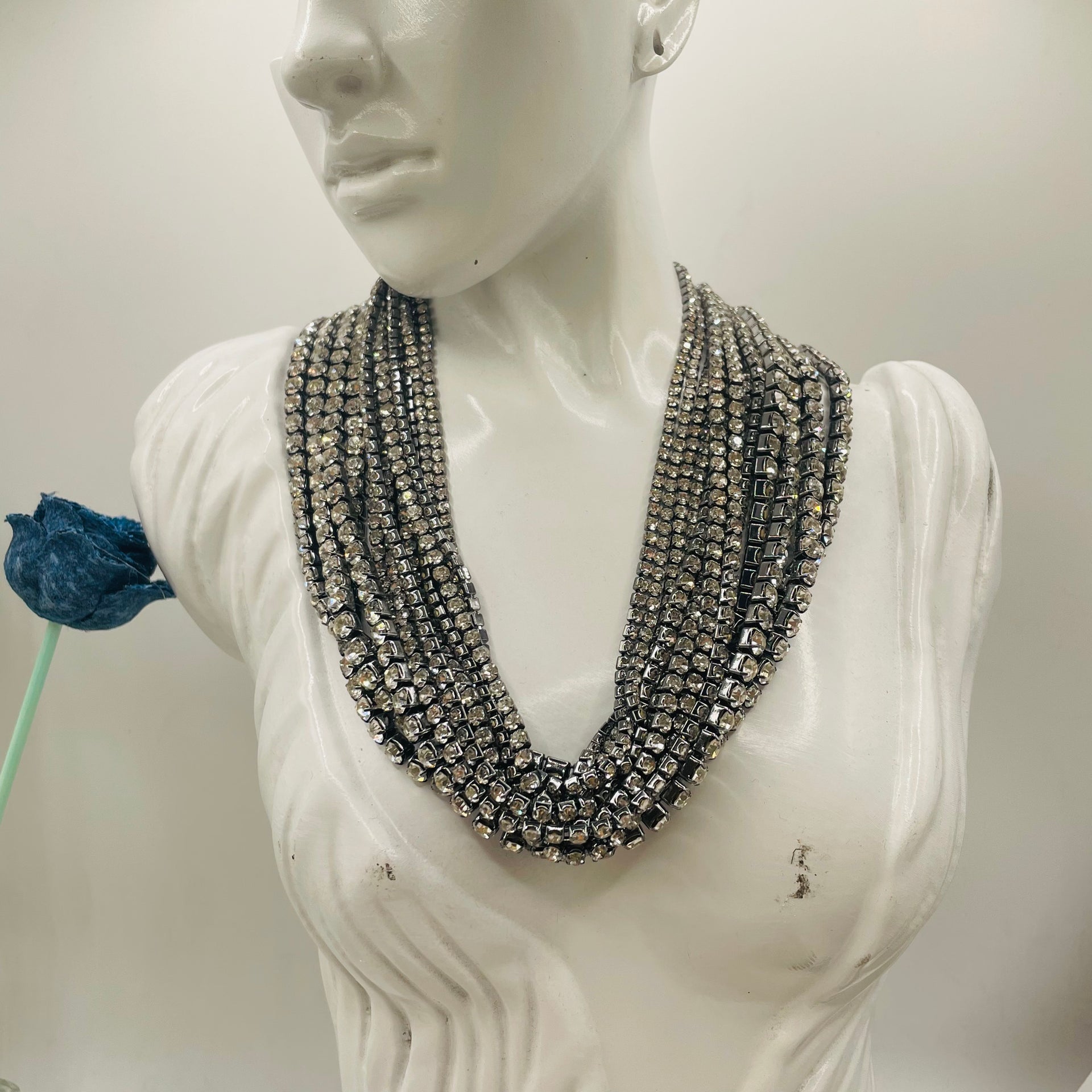 JI JOYA VENTA AL POR MAYOR,Collar de diamantes de cadena multicapa