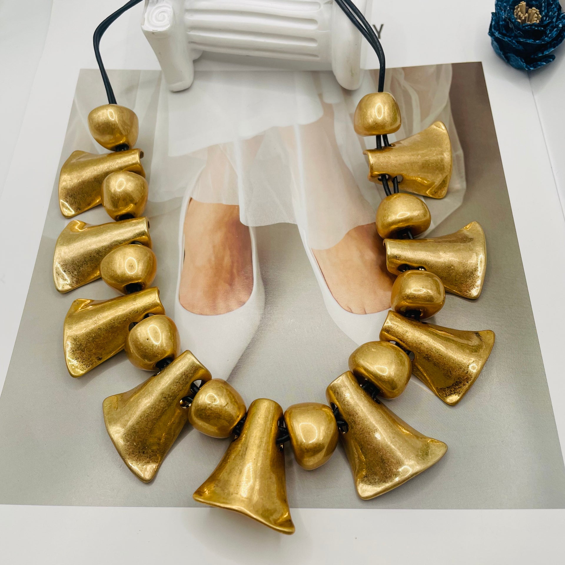 JI JOYA VENTA AL POR MAYOR,Collar sencillo de doble cara, un collar equivale a dos estilos.