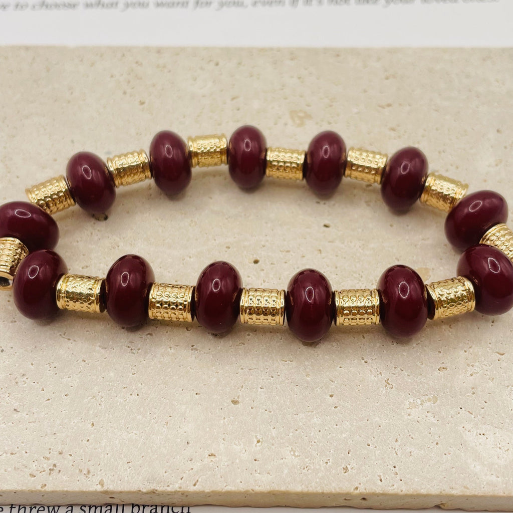 JI JOYA VENTA AL POR MAYOR,Combinación de pulsera de dos cuentas de moda