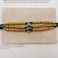 JI JOYA VENTA AL POR MAYOR,Pulsera de cuerda con bolas de oro de tres capas