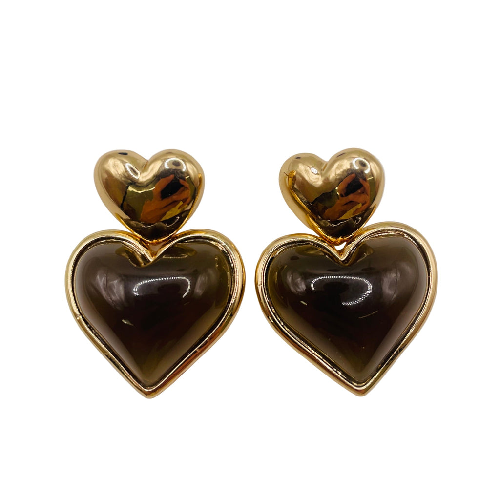 JI JOYA VENTA AL POR MAYOR,Pendientes de doble corazón